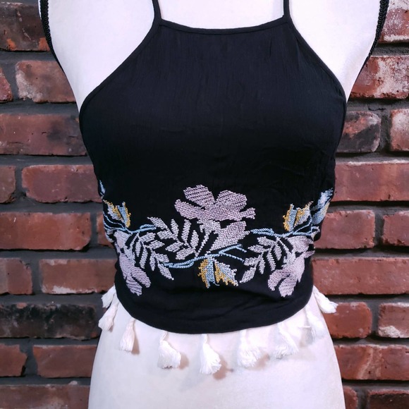 Asos Beach Floral Cross Stitch Embroidered Top - Picture 3 of 7